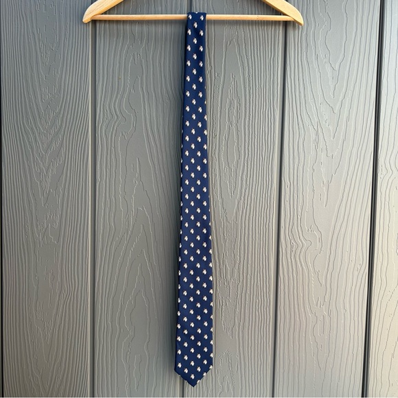 Tommy Hilfiger Neck Tie Dog Print Blue Novelty Puppy Design - Picture 3 of 12